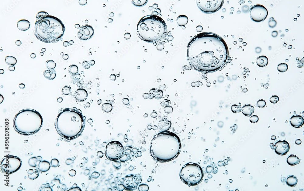 Bubbles in water isolated on white background Bubbles in water isolated on white background