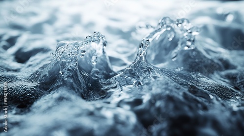 Close Up Water Splash: Abstract Texture and Movement