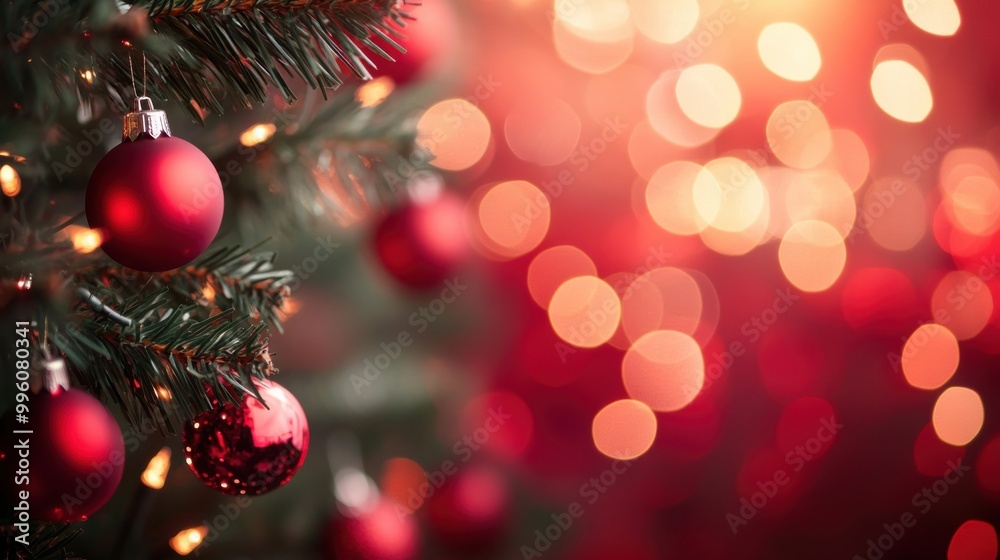 .A soft, warm red Christmas-themed background with a blurred effect. .A soft, warm red Christmas-themed background with a blurred effect.