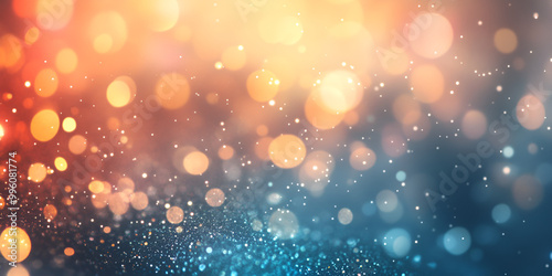 Colorful Bokeh Lights on a Shimmering Background