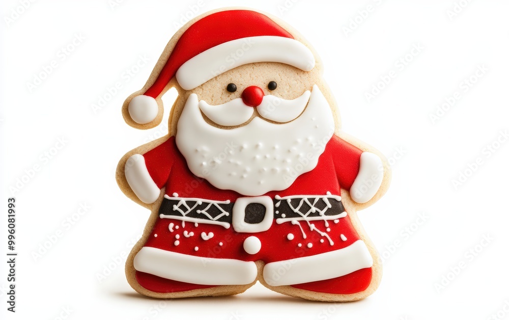 Christmas Santa cookie isolated on white background Christmas Santa cookie isolated on white background