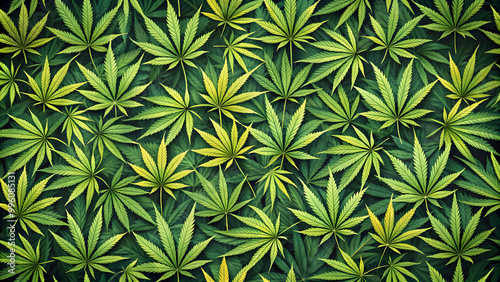 Cannabis wallpaper featuring a marijuana plant background with leaf pattern and weed, cannabis