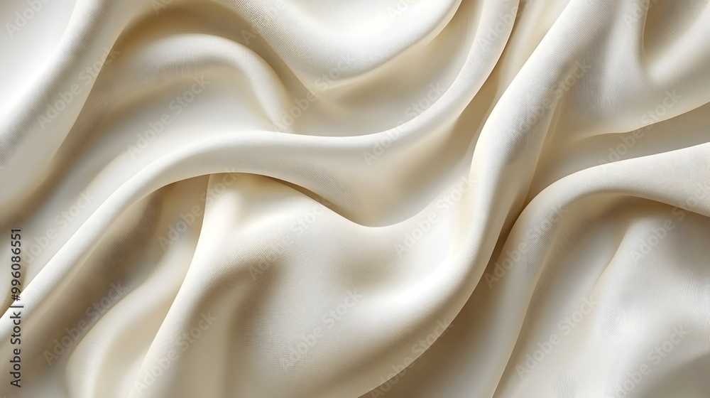 Elegant Fabric Folds in Soft Neutral Tones with Ample Copy Space Elegant Fabric Folds in Soft Neutral Tones with Ample Copy Space
