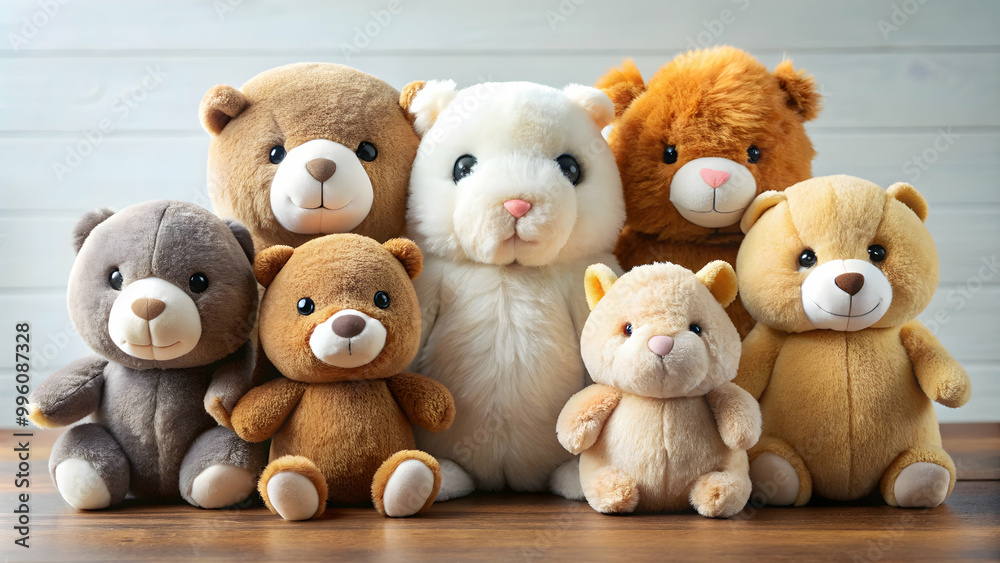 A cute and cuddly collection of bear, capybara, gopher, and hamster plush toys, plush, toys, cute, cuddly, bear A cute and cuddly collection of bear, capybara, gopher, and hamster plush toys, plush, toys, cute, cuddly, bear
