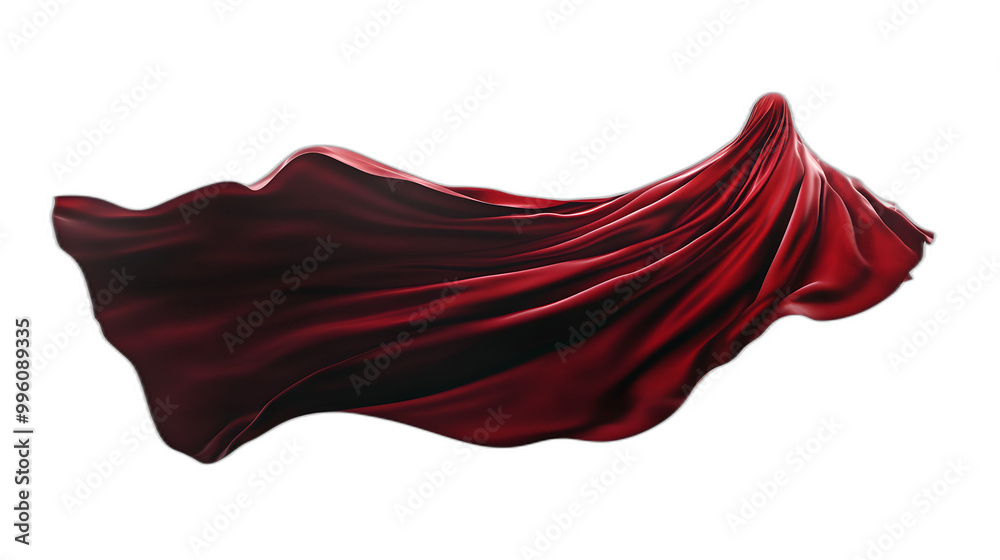 A vampire cloak flowing as if in mid-turn isolated on a plain white background A vampire cloak flowing as if in mid-turn isolated on a plain white background