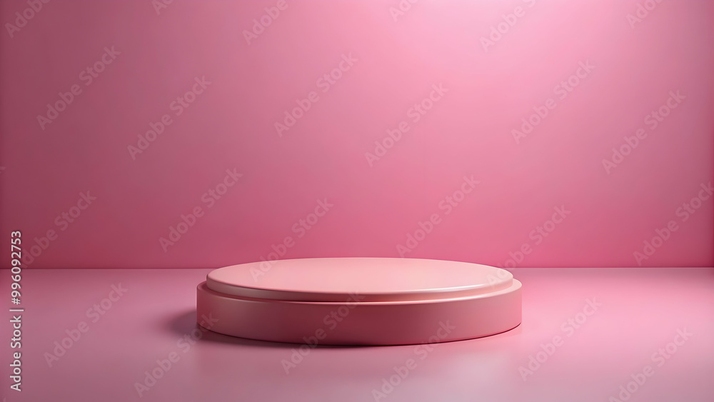 Pink round podium on pink background for product display , podium, pink, round,product, display, showcase, stand Pink round podium on pink background for product display , podium, pink, round,product, display, showcase, stand