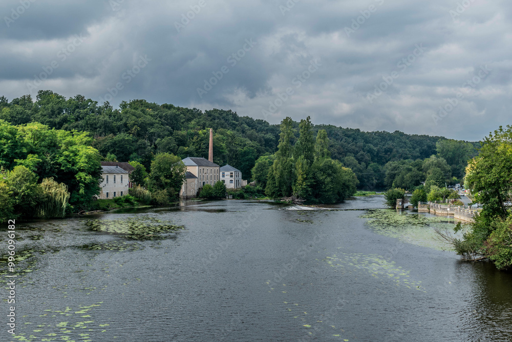 old factory on the river creuse in France