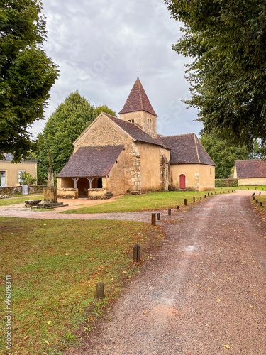 Old medieval church in Nohant France photo