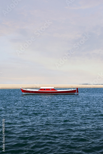 Nonody on the seascape in Summer photo