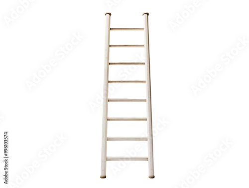 a white ladder with a white background photo