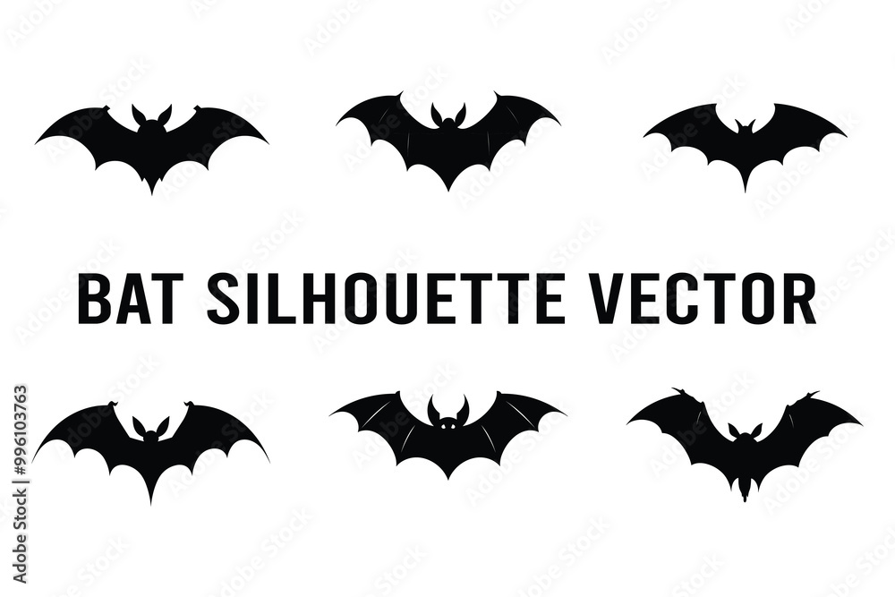 Naklejka premium Bat silhouette vector