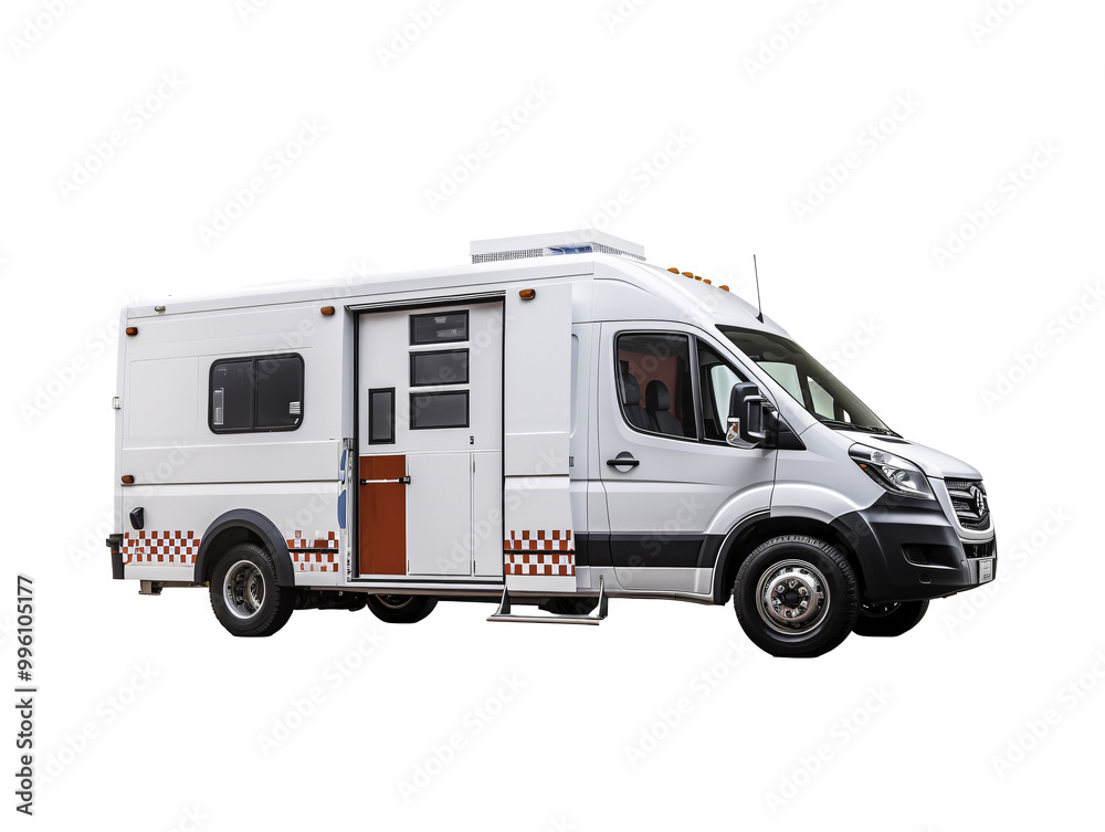 a white van with a red stripe on it a white van with a red stripe on it