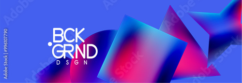 Fluid color geometric shapes abstract background. Vector Illustration For Wallpaper, Banner, Background, Card, Book Illustration, landing page