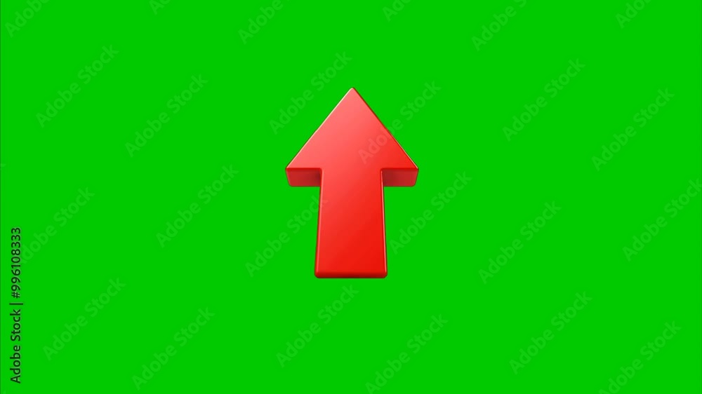 A bold red arrow animation on a green screen pointing in a clear direction Ideal for presentations tutorials or adding emphasis in videos with easy chroma key editing A bold red arrow animation on a green screen pointing in a clear direction Ideal for presentations tutorials or adding emphasis in videos with easy chroma key editing