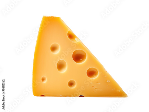 a piece of cheese with holes