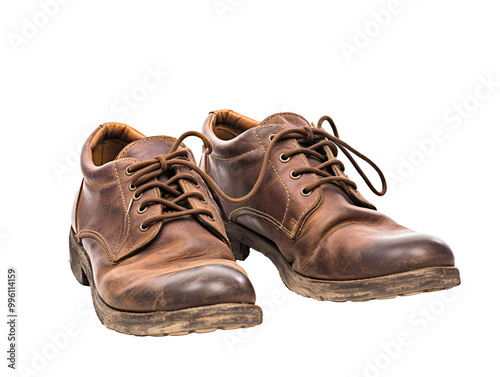 a pair of brown shoes photo