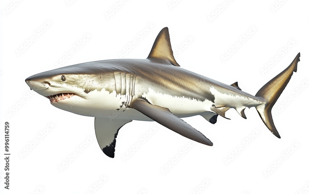Obraz premium Shark isolated on white background
