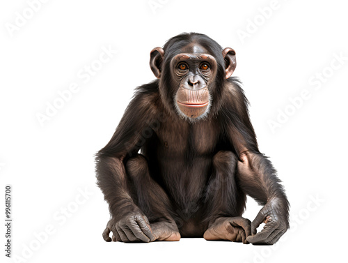 a monkey sitting on the floor