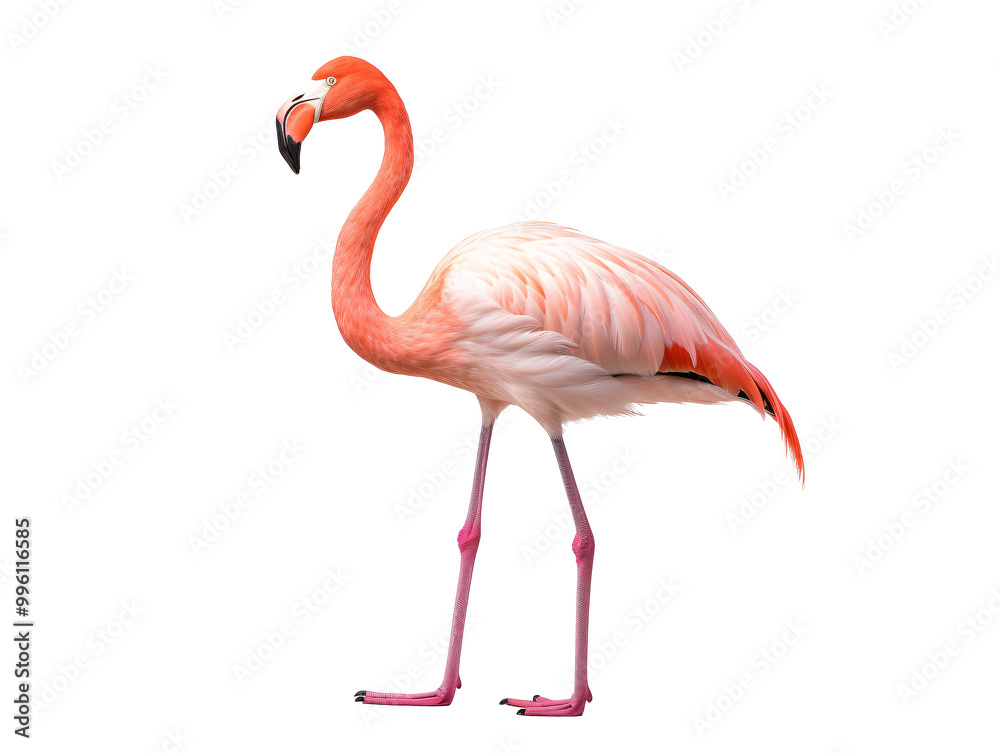 Naklejka premium a flamingo standing on one leg