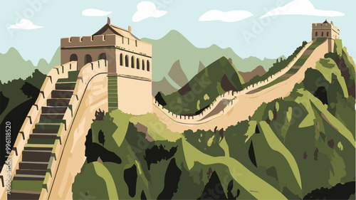 The Great Wall of China's Summit Sojourn .eps