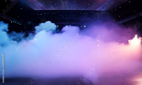 Smoke and stunning light effects at a live music concert
