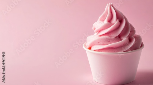 Frozen Yogurt with copy space