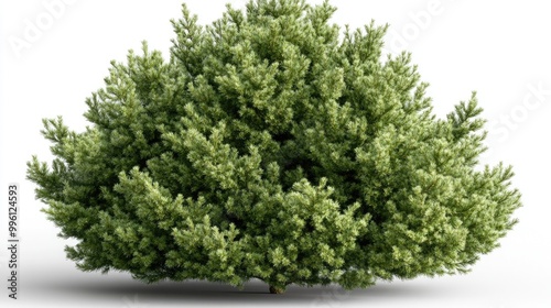 A lush green shrub with a rounded shape, showcasing dense foliage and a healthy appearance.