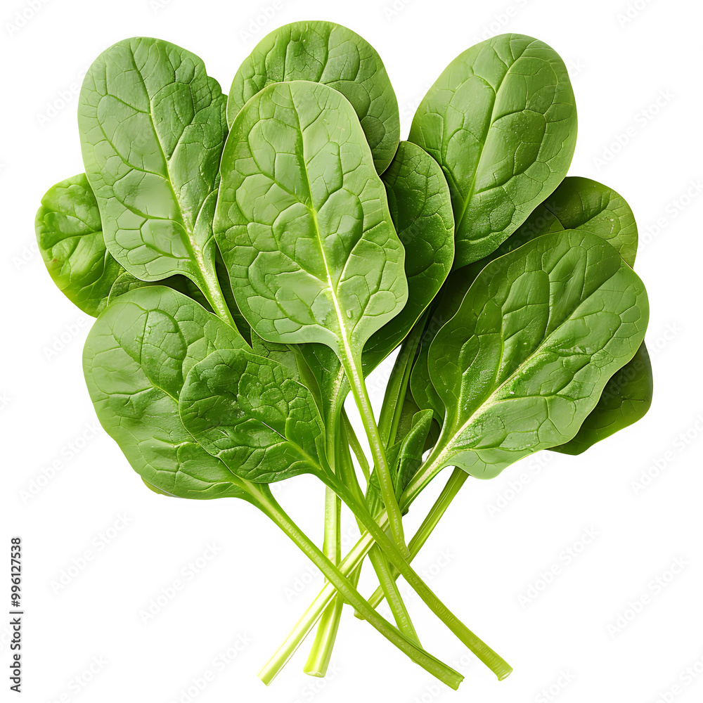 Obraz premium spinach leaves isolated on white background