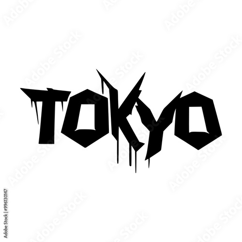 Photography tokyo graffiti fashion sticker t shirt vector illustration template design