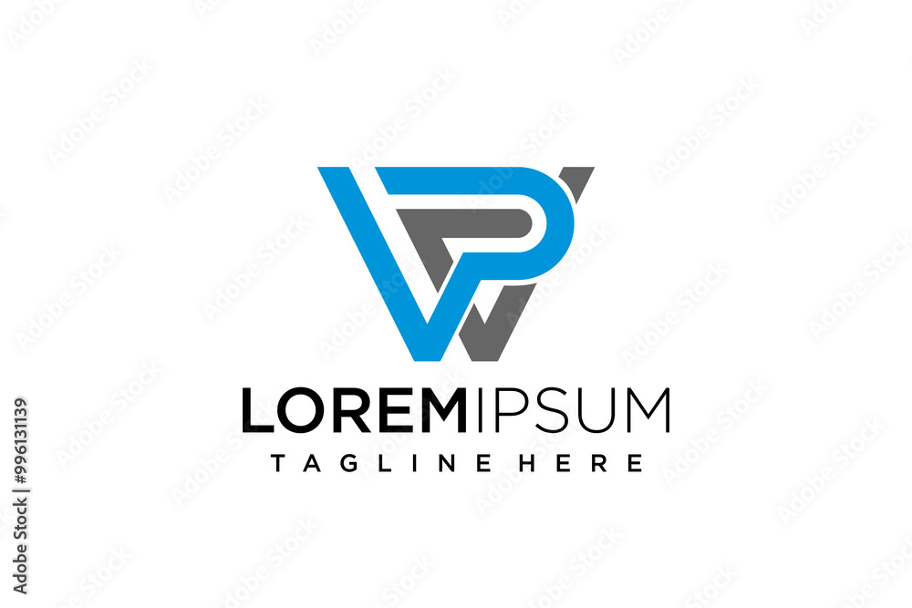 lettering at monogram WP line modern logo lettering at monogram WP line modern logo