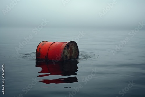 Floating outdoors nature barrel.