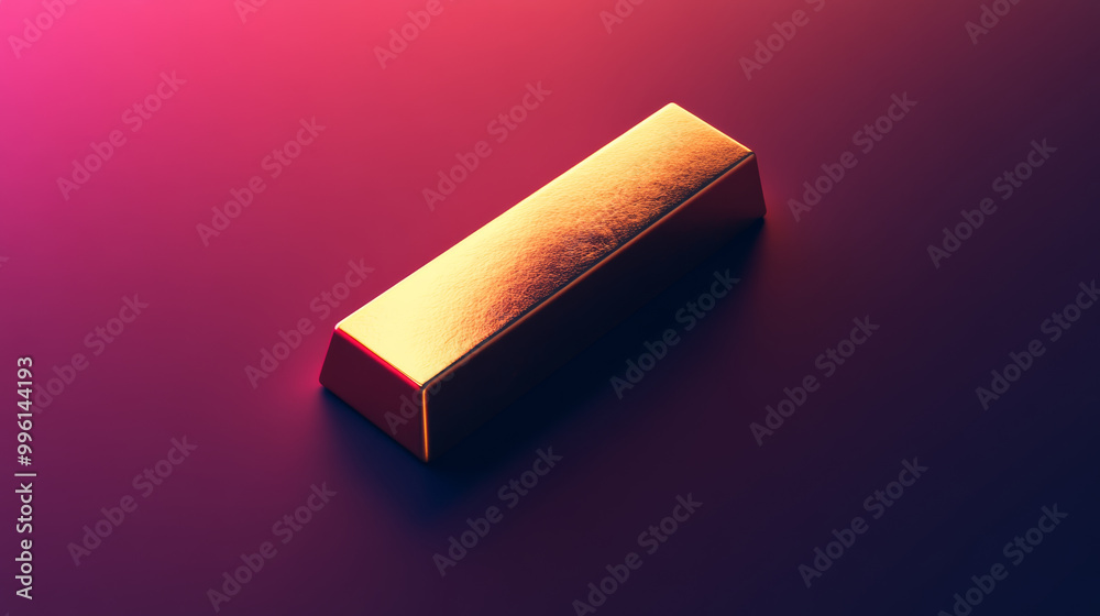 single gold bar rests on dark gradient background, radiating warm glow that evokes feelings of luxury and wealth. smooth surface reflects light beautifully, enhancing its allure single gold bar rests on dark gradient background, radiating warm glow that evokes feelings of luxury and wealth. smooth surface reflects light beautifully, enhancing its allure