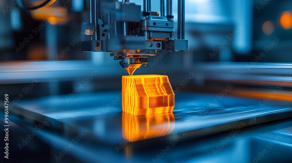 A 3D printer producing a complex part layer by layer, symbolizing modern additive manufacturing technology and the innovation in 3D printing production processes.
A 3D printer producing a complex part layer by layer, symbolizing modern additive manufacturing technology and the innovation in 3D printing production processes.