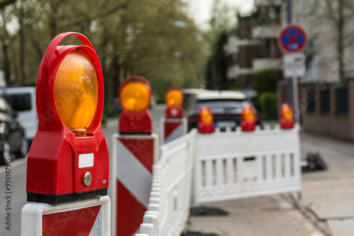 Baustellenlampen - Sicherung der Strasse