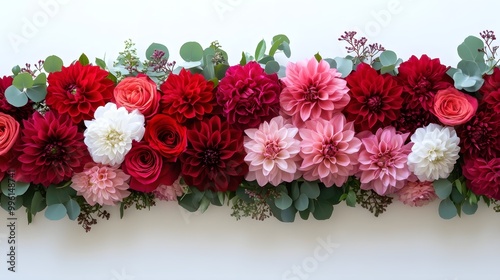 Vibrant Ombre Flower Arrangement in Red and Pink Shades