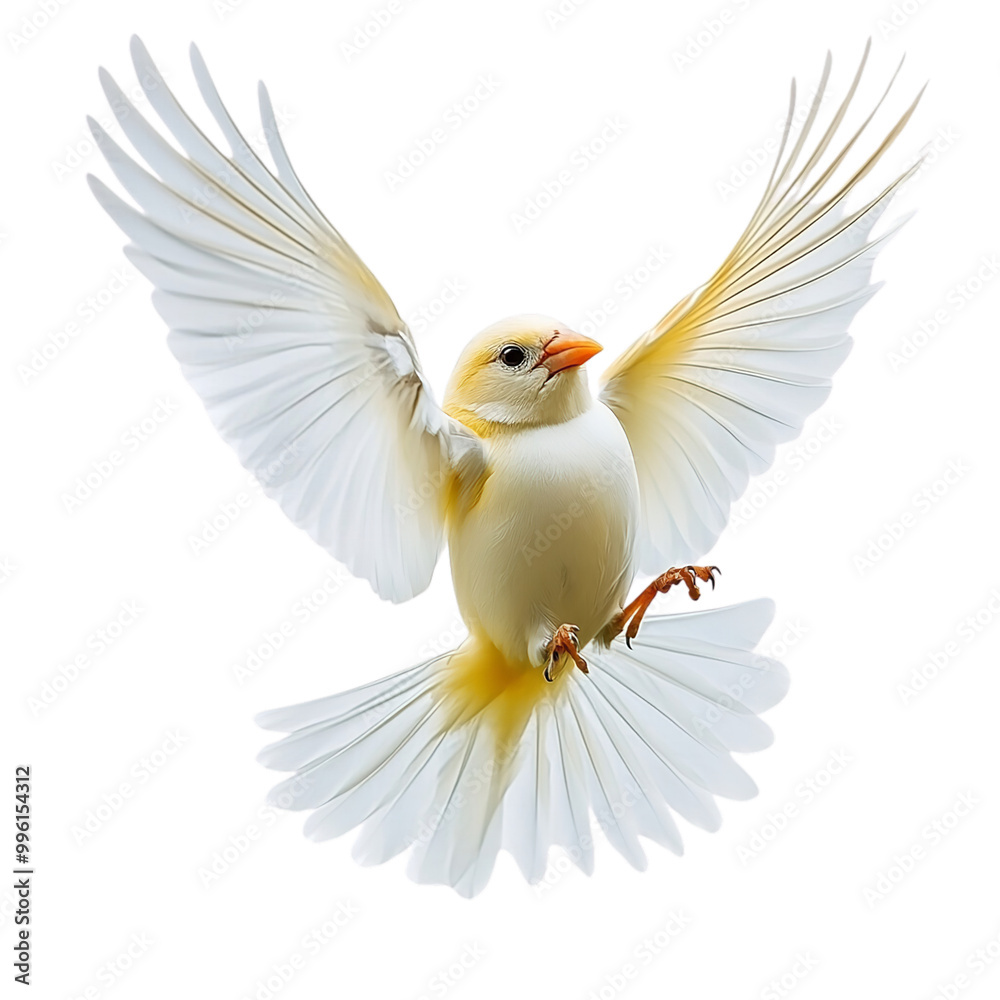 Obraz premium beautiful bird in flight isolated on transparent background Generative AI