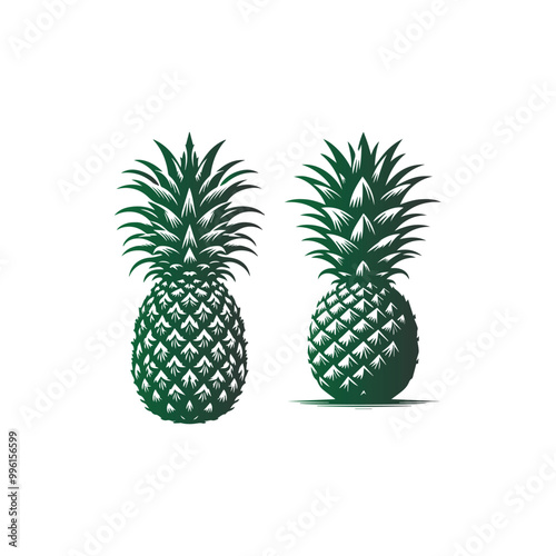 pineapple on a white background