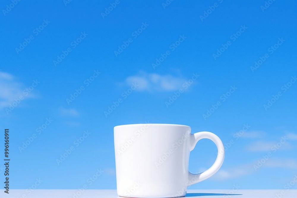 White cup package coffee drink blue. White cup package coffee drink blue.