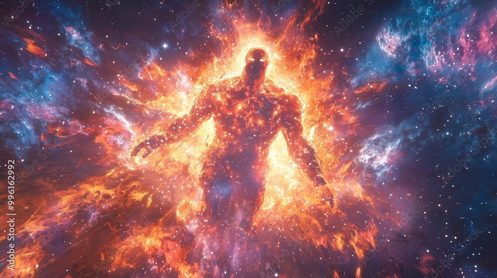 Gigantic Celestial Being Emerging from Nebula Gigantic Celestial Being Emerging from Nebula