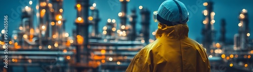 Worker in Protective Suit I...
