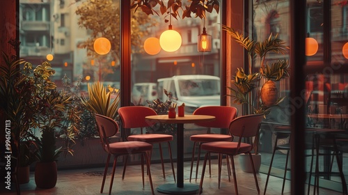Minimalistic Urban Cafe with Soft Tones