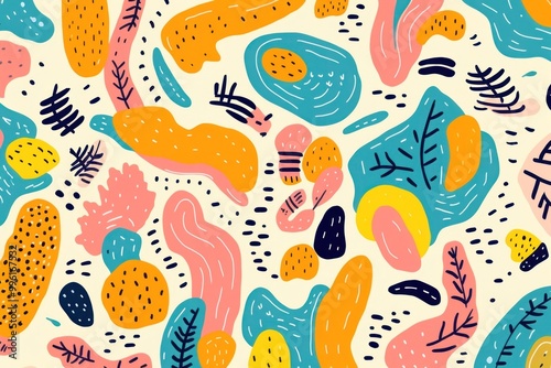 Vibrant mango pattern art backgrounds creativity.