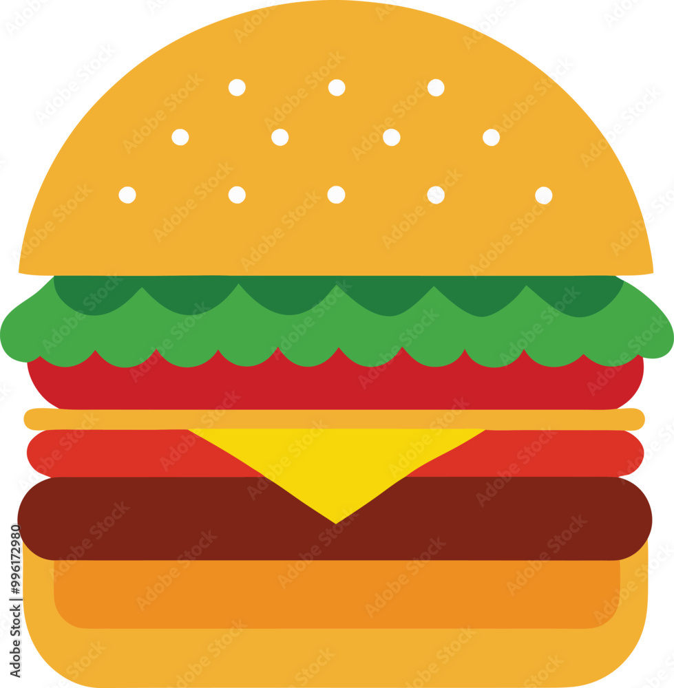 burger vector illustration with white background burger vector illustration with white background