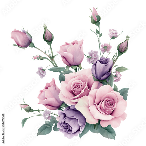 bouquet of pink roses