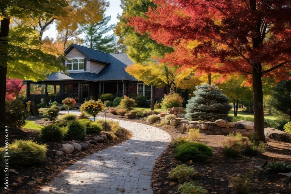 Autumn architecture outdoors backyard. Autumn architecture outdoors backyard.