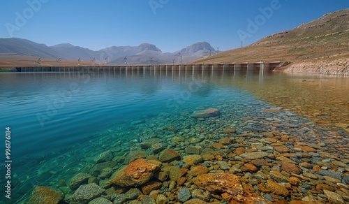 Dams with walls and serene waters at Kilieshitha  photo