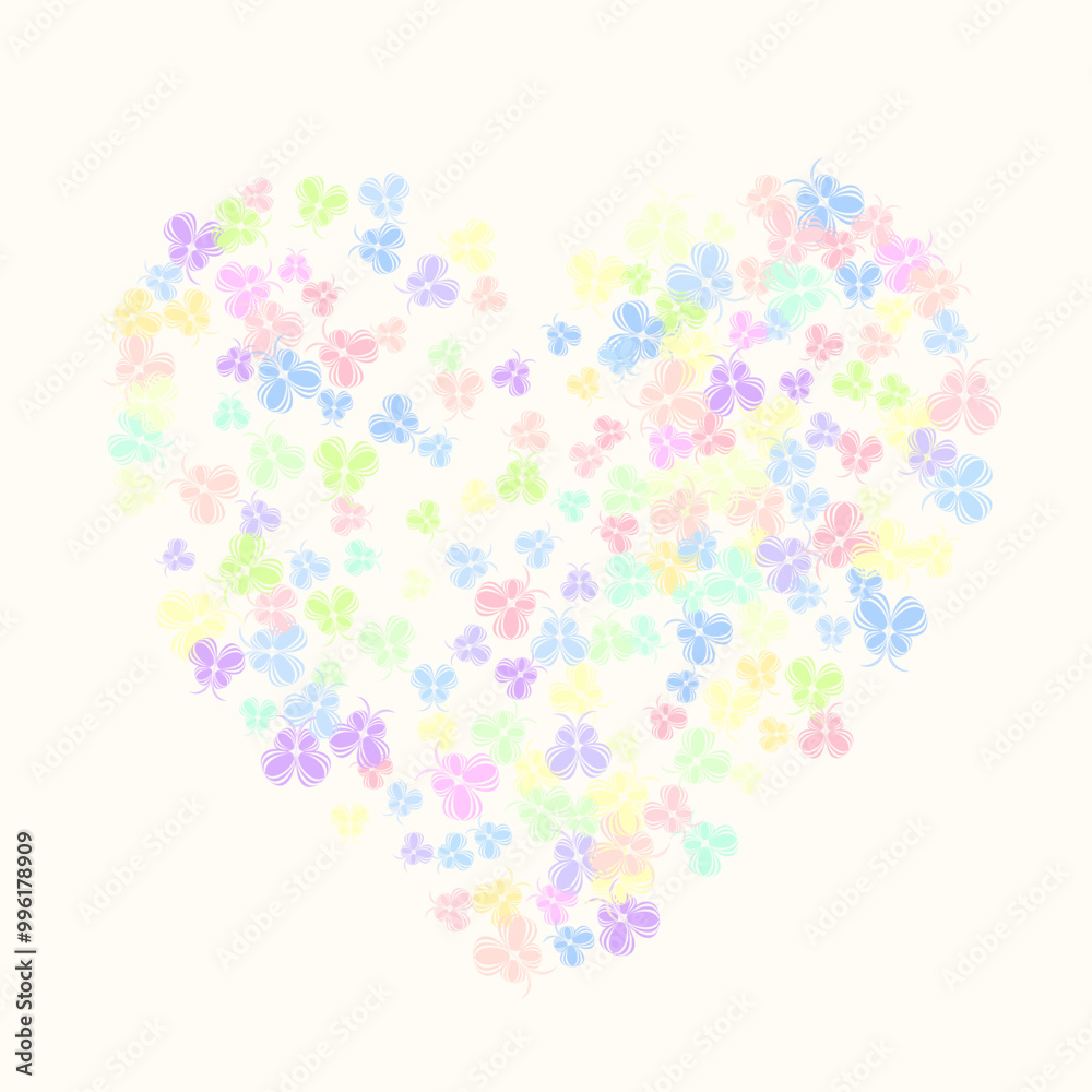 heart made of flowers