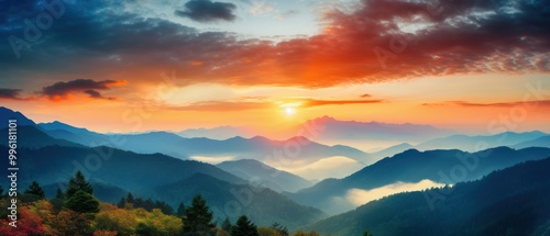 Majestic Mountain Landscape at Sunrise