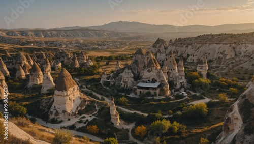 Cappadocia’s unique landscape is beautifully revealed from the skies as hot air balloons drift overhead