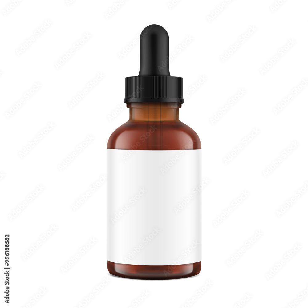 Realistic dropper bottle mockup isolated on white background. Vector illustration. Сan be used for cosmetic, medical and other needs. EPS10. Realistic dropper bottle mockup isolated on white background. Vector illustration. Сan be used for cosmetic, medical and other needs. EPS10.